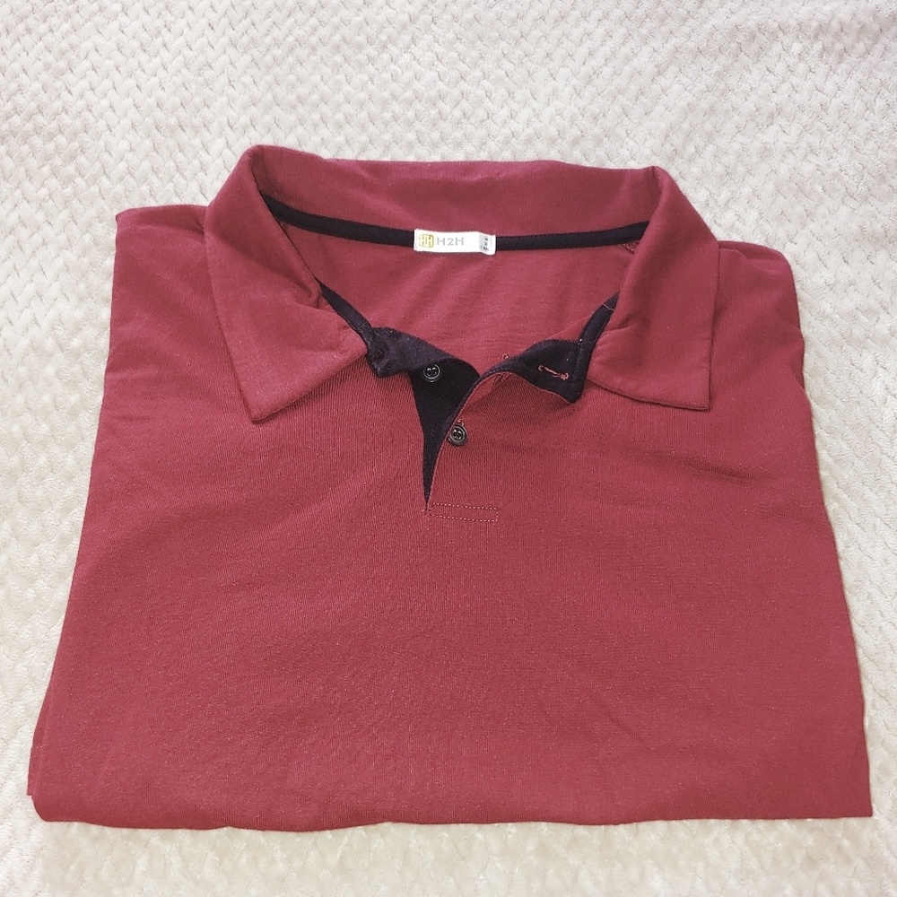 Men's Polo type collard shirt